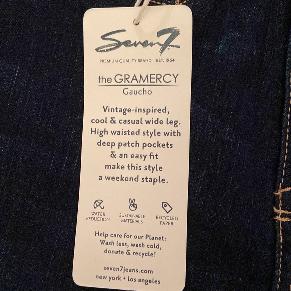 NWT Seven7 Gramecy Wide Leg Gaucho Jeans Size 8 - Picture 8 of 16